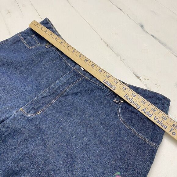 Natural Reflections Fleece Green Plaid Flannel Lined Straight Leg Jeans Women 16 - Picture 7 of 10